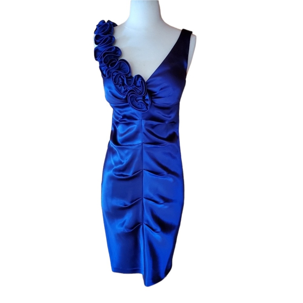 1980s Dj-Jaz Purple, Polyester Dress
